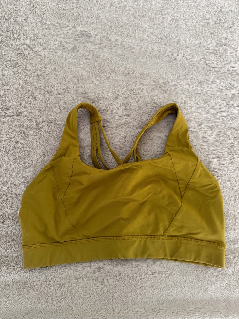 lululemon athletica Olive-Mustard Strappy Sports Bra